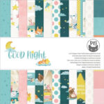 P13 GOOD NIGHT 12"X12" Designer Paper Pack 14pc Goodnight