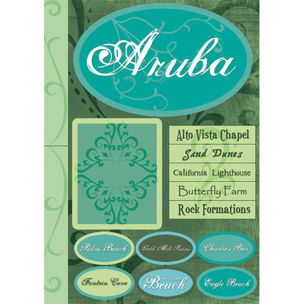 7945D3FB-2093-49D8-B2E9-BFC65BEB4004.jpg ARUBA Travel Scrapbook Stickers 10"X 7 13pc - Image 1