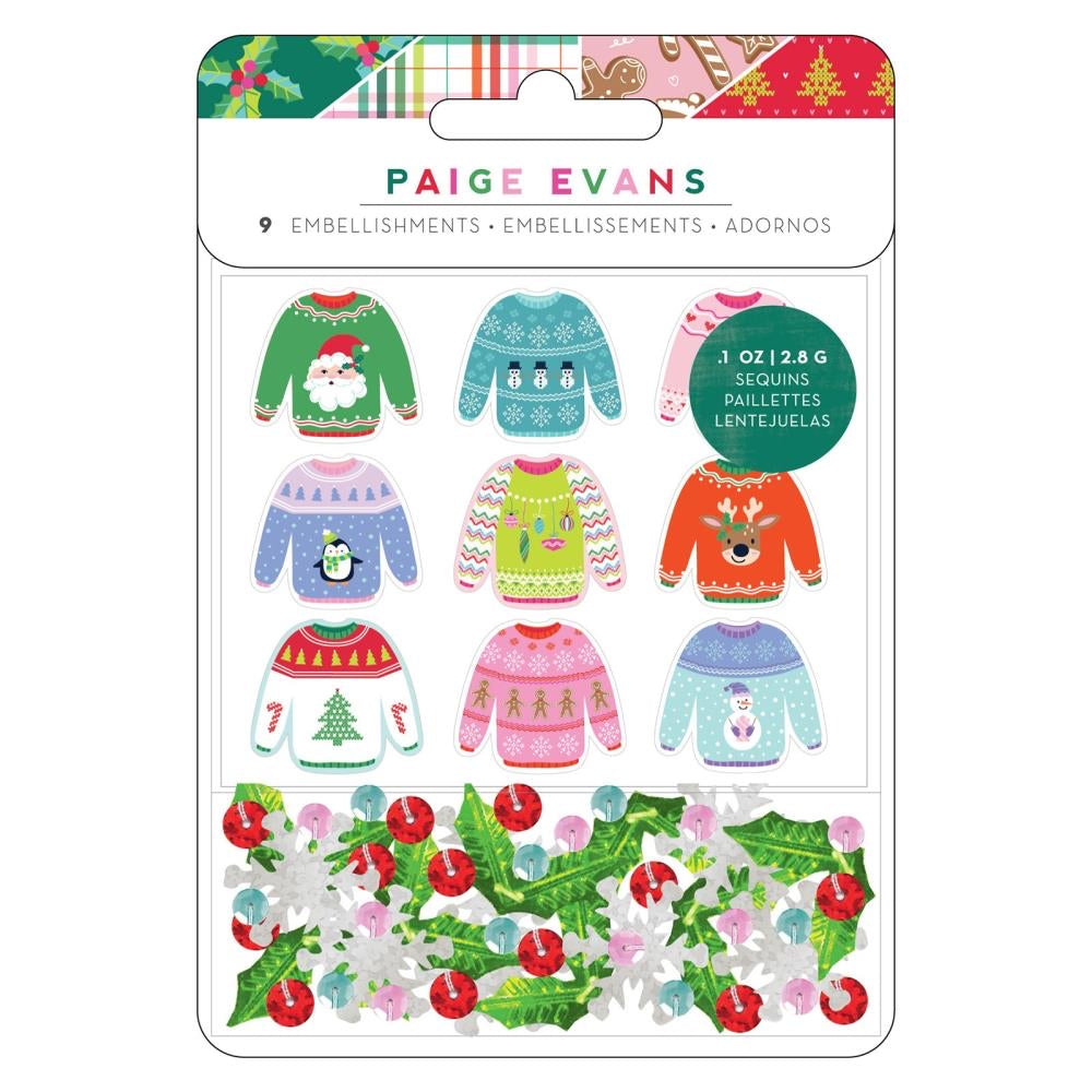79AB9B62-286E-481C-9E1A-8C8AD63FEB89.jpg Paige Evans SUGARPLUM WISHES STAMPS & SEQUINS Sweaters 9pc - Image 1