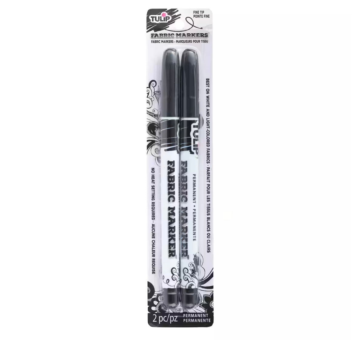 79DD0661-0DCE-497B-806C-6C08EF1651AB.jpg Tulip Fabric Markers BLACK Fine Tip Permanent - Image 1