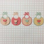 Welcome Baby Girl FLORAL BIB Custom Scrapbook Die Cut Embellishment