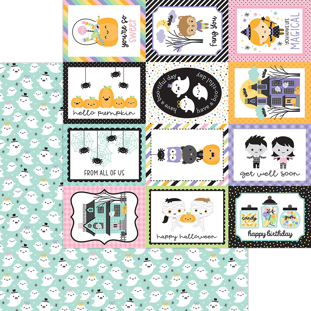 7A16909D-0C79-4349-A299-F708AF12FFD1.jpg Doodlebug Sweet & Spooky SWEET SPIRITS 12"X12 Scrapbook Paper - Image 1