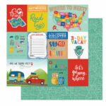 Photoplay TIME TO TRAVEL Collection 12X12 Scrapbook Paper - Image 2