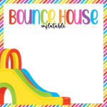 INFLATABLE BOUNCE HOUSE 12"x12" Scrapbook Paper - Image 2