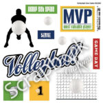 VOLLEYBALL Doo Dads Stickers 12pc SCRAPBOOK Customs