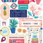 Carta Bella LET’S TRAVEL II 6"x12" Chipboard Phrases Sticker 36pc