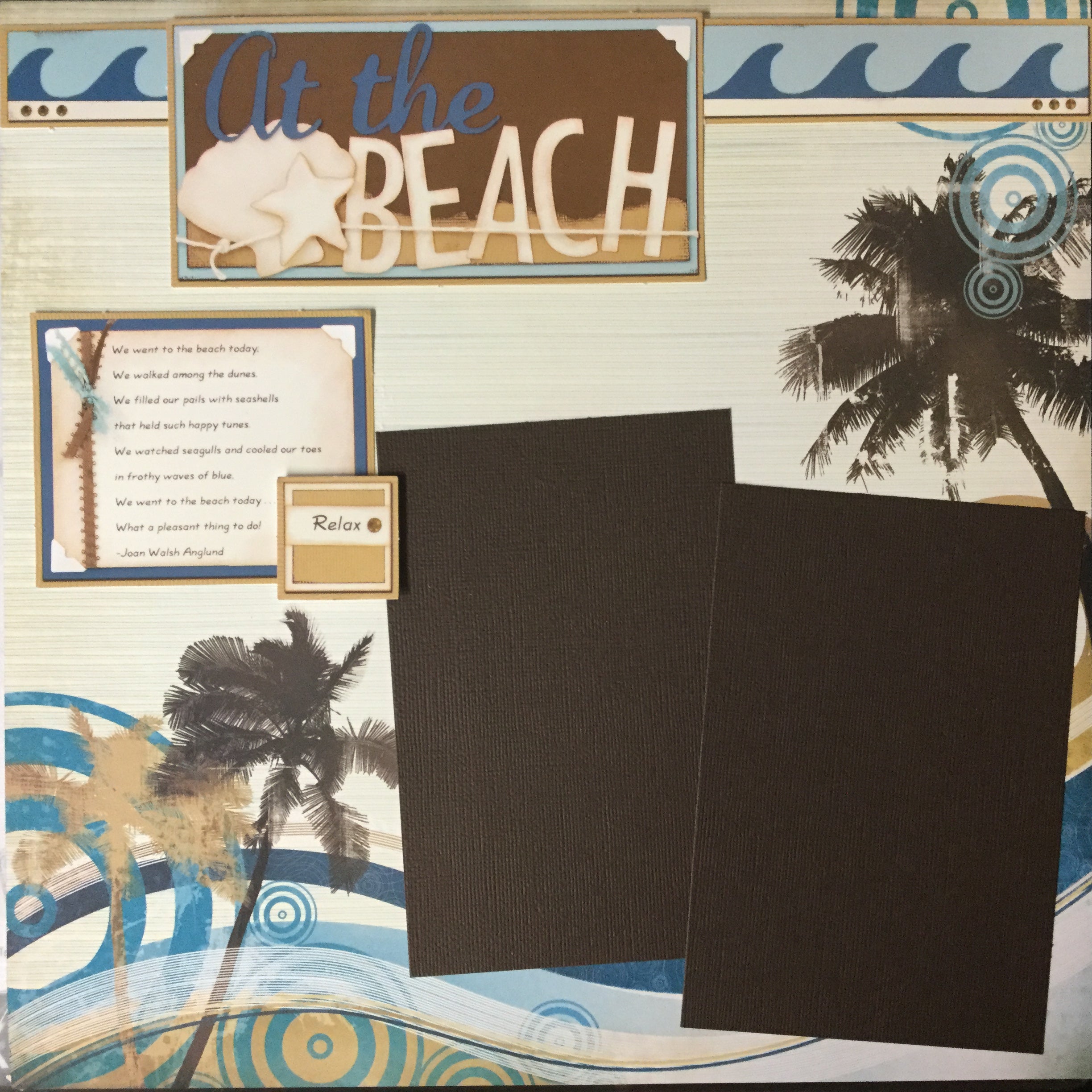 7B46C0E0-41BA-4B4B-B7CE-21A56775F542.jpeg Page Kit (2) 12x12 Scrapbook AT THE BEACH - Image 1