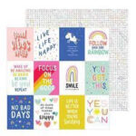 Pebbles LIVE LIFE HAPPY 12"X12" Scrapbook Paper