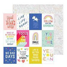 7B71E5BA-5BA6-4B74-A048-842D60FE0EB6.jpg Pebbles LIVE LIFE HAPPY 12"X12" Scrapbook Paper - Image 1