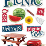 Paper House LET’S PICNIC 3D Stickers 12pc