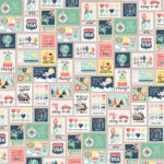 Echo Park Away We Go DESTINATION STAMPS 12"X12" Scrapbook Paper - Image 2