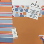 Premade LUCKY STRIPES & CIRCLES (2) 12”X12” Scrapbook Pages