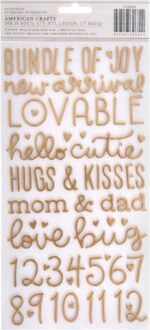 Thickers Pebbles Night Night GOLDIE Puffy Phrase Stickers 151pc - Image 3