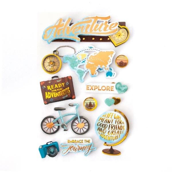 7D58065E-BBB8-426F-9029-A0A4E741AD09.jpg Paper House ADVENTURE 3D Stickers 12pc - Image 1