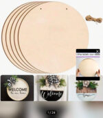 Scrapbooksrus 12” WOOD CIRCLE SIGN Hanging Round Home Decor - Image 4