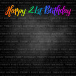 NEON 21ST BIRTHDAY DS 12"X12" Scrapbook Paper - Image 2