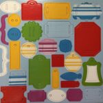 Primary Chipboard Charm Brackets & Labels 12” x 12” Sheet