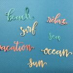 BLING BEACH Cardstock Words 6 pc.