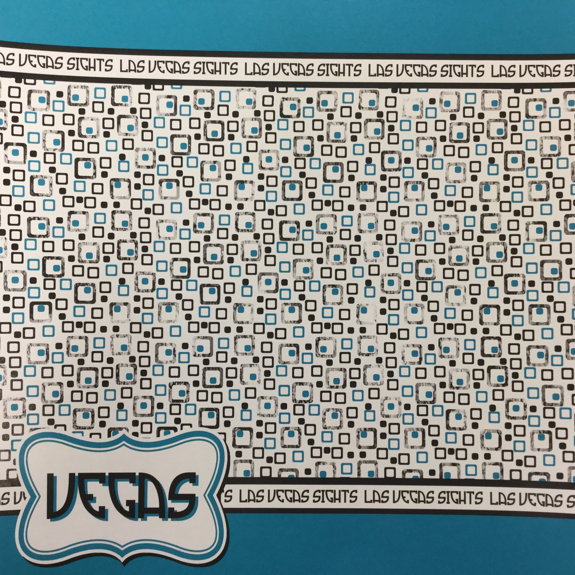 7ED5C622-69B1-48AA-90CB-E4BE0B9449E7_5c0ac6a5-70af-4264-a582-dc09a2ef1571.jpg Retro Squares VEGAS SIGHTS 12X12 Scrapbook Paper - Image 1