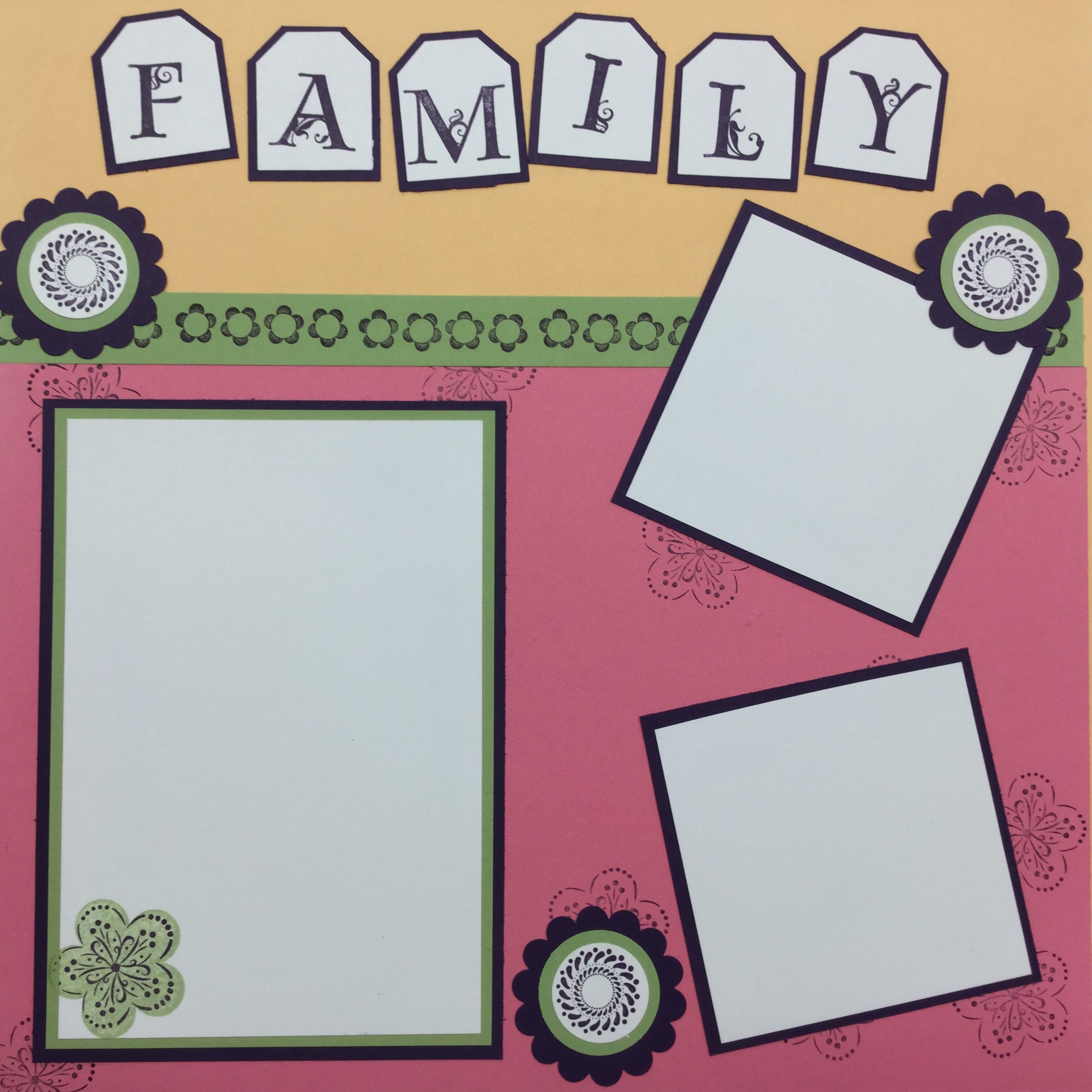 7F17B6DC-5DA7-4D07-9435-6E2E9E3C85ED.jpg Premade Page FAMILY TIME (2) 12X12 Scrapbook @Scrapbooksrus - Image 1