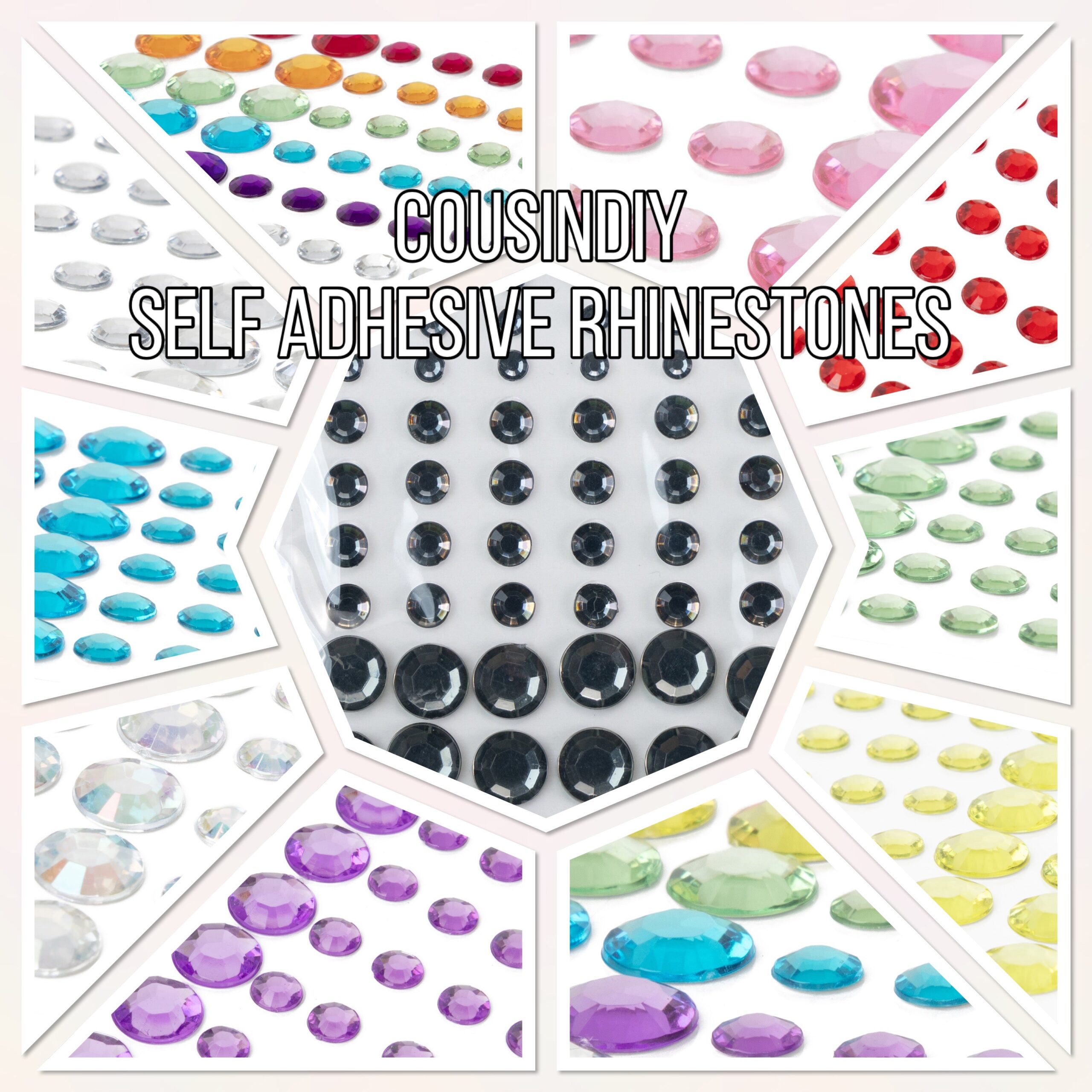 7F2D8E4F-64B2-403A-B99D-0F4CA54B8510.jpg CousinDIY Self ADHESIVE RHINESTONES 60pc Bling - Image 1