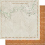 Scrapbook Customs NATIONAL PARK MAP AND WORDS 12"X12" Scrapbook Paper - Image 8