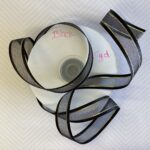 May Arts 5/8" Sheer Organza Satin Gold Edge Ribbon 1 yard - Image 9