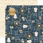 Echo Park JUST MARRIED 12”x12” Scrapbook Paper - Image 6