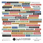 MUSEUM WORD Cut Out 12"X12" Scrapbook Paper