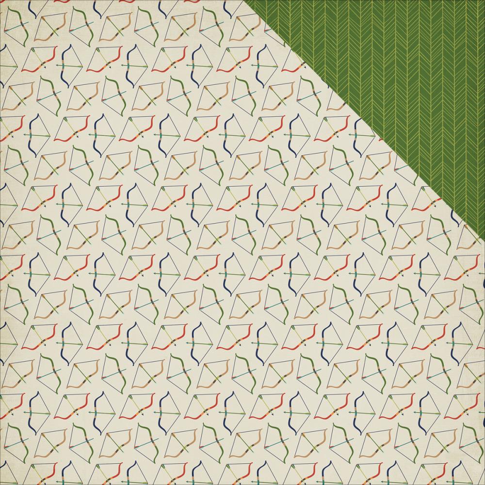 814ED0EF-7A64-4C0A-B3DD-AC11C2062C16.jpeg Echo Park Once Upon a Time BOWS AND ARROWS 12"x12" Scrapbook Paper - Image 1