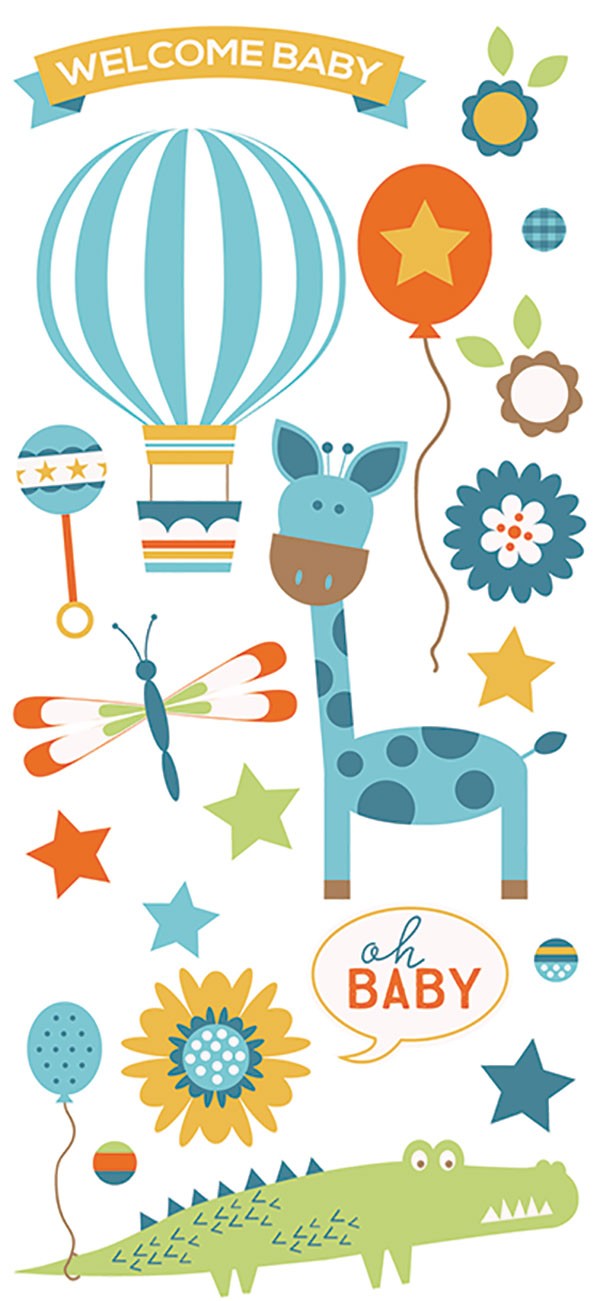 815675F4-055E-4859-AC63-17D3CF5A4737.jpeg Paper House HELLO BABY BOY 3D Puffy Stickers 22pc - Image 1