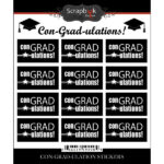 Scrapbook Customs CON-GRAD-ULATION Stickers 12pc