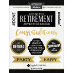 RETIREMENT Scrapbook Customs Stickers 9pc