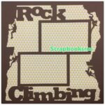 Page Frame ROCK CLIMBING 12"x12" Scrapbook Overlay Brown - Image 2