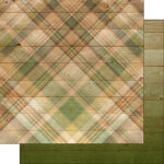 GREEN WOOD PLAID DS BACKGROUND 12x12 Scrapbook Paper