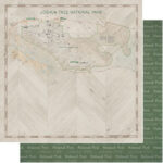 Scrapbook Customs NATIONAL PARK MAP AND WORDS 12"X12" Scrapbook Paper - Image 14