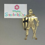 Laser Cut GOLD KNIGHT Diecut Embellishment