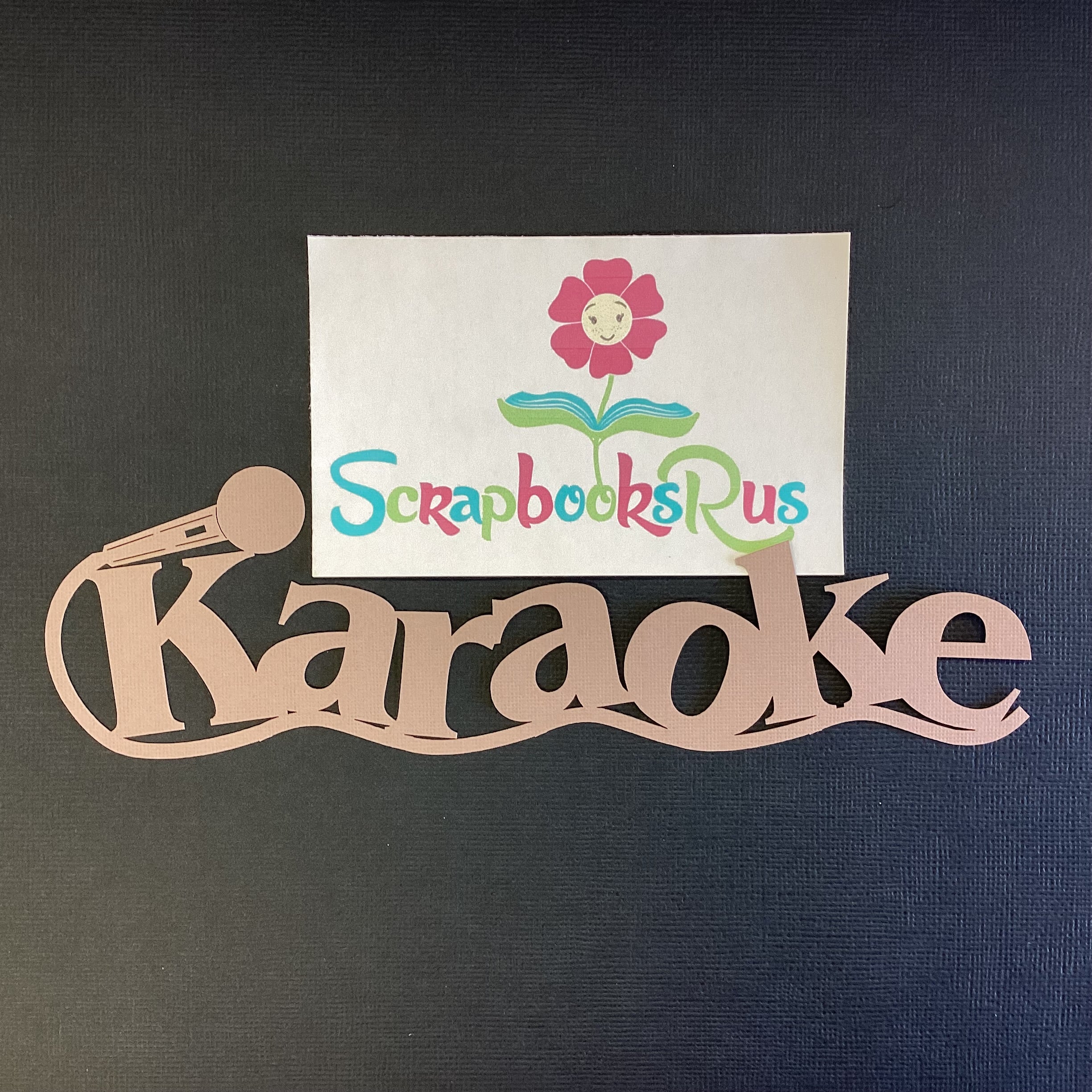 839672CC-71B2-4DA1-8EFD-4AAD0063A2F7.jpg Laser Cut KARAOKE Diecut Scrapbook Title - Image 1