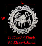 Craft Cutting MUSIC NOTES CIRCLE Metal Dies 6pc - Image 2