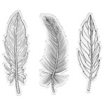 Crafters Companion HEAVENLY BOHO FEATHERS Bohemian Stamp and Die Set - Image 2