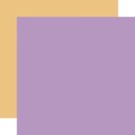 Echo Park It’s Your Birthday Girl PURPLE YELLOW Solids 12"X12" Scrapbook Cardstock
