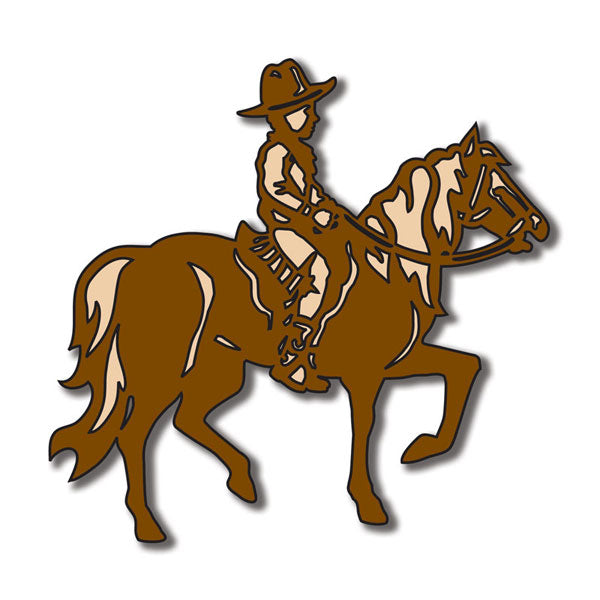 865B125A-C043-4898-9C70-9296D2D0840F.jpg Scrapbook Customs HORSEBACK RIDER BOY Layered Laser Diecut - Image 1