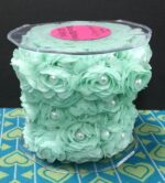 Scrapbooksrus Pearl Ribbon Roses MINT GREEN 1 yard Trim - Image 2