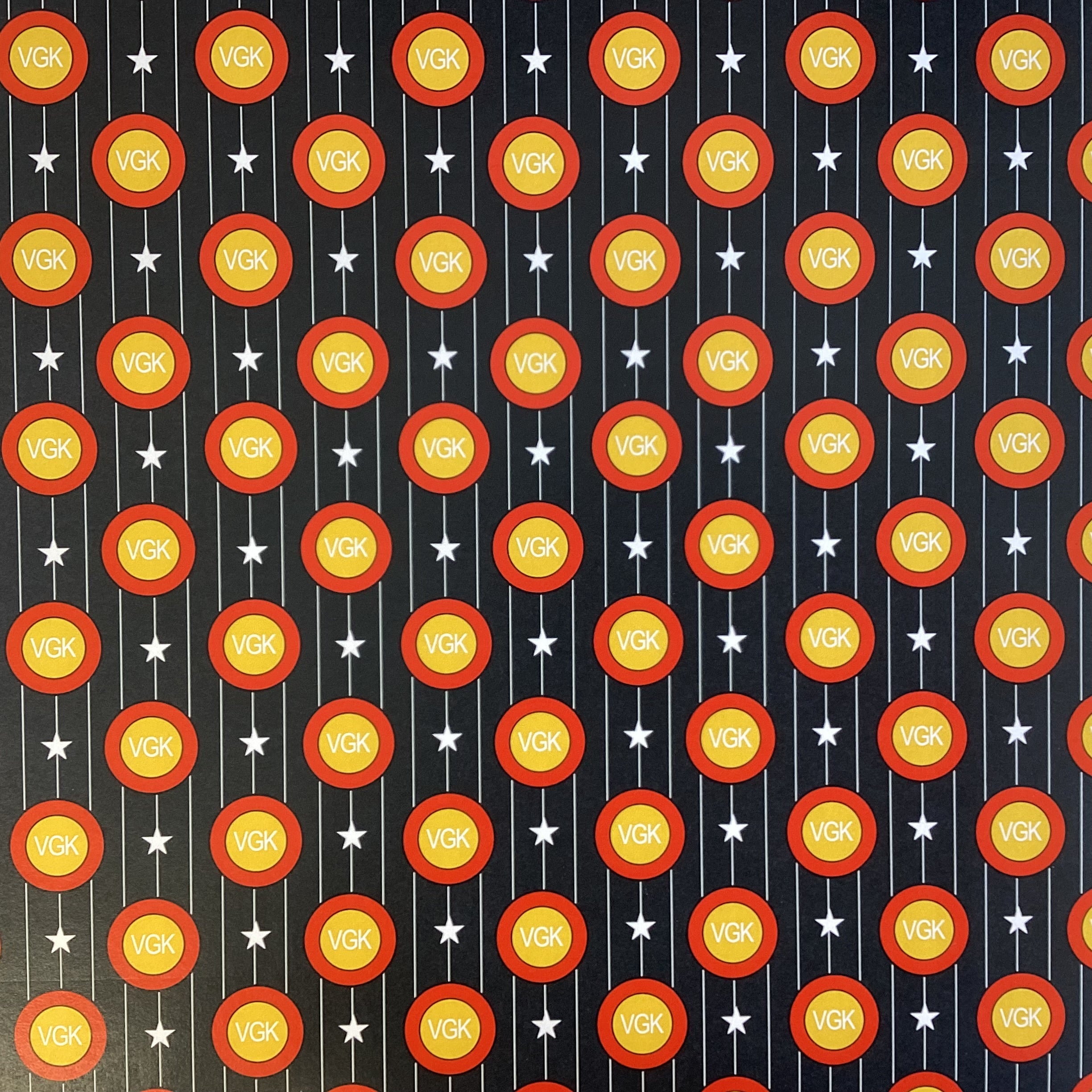 869F0AA3-21E1-4EA8-B926-F3CE9C4C1271.jpg Scrapbook Customs STAR INITIALS VGK 12"X12" Scrapbook Paper - Image 1