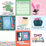 Echo Park Plan On It 4X4 JOURNALING CARDS 12"X12" Scrapbook Paper - Image 2