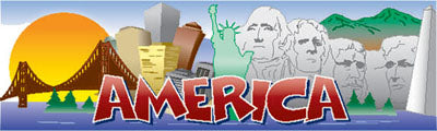 8729B366-92E5-452F-A389-568A5CC61AD3.jpeg AMERICA Title Travel Colored DieCut 1pc 2”X8” USA - Image 1