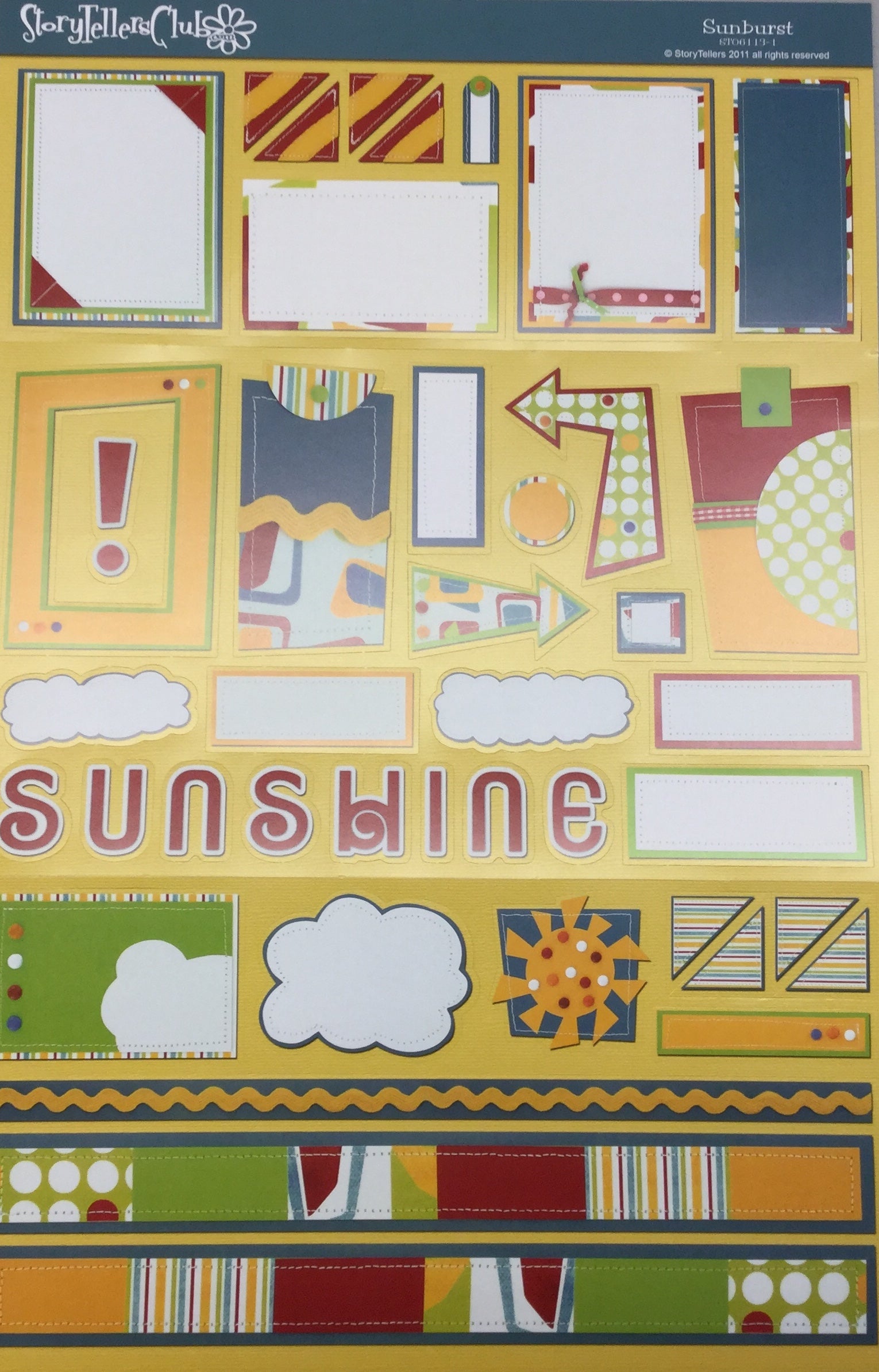 875AADD1-BB2A-4865-9815-D9D04A01DD29.jpeg StoryTellers SUNBURST 13-1 Diecut Sheet 13"X18" - Image 1