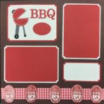 Premade Pages $5.00 BBQ GRILLMASTER (2) 12"X12" Scrapbook Pages