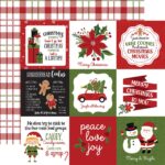 Echo Park CHRISTMAS MAGIC 4x4 JOURNALING CARDS 12”x12” Scrapbook Paper