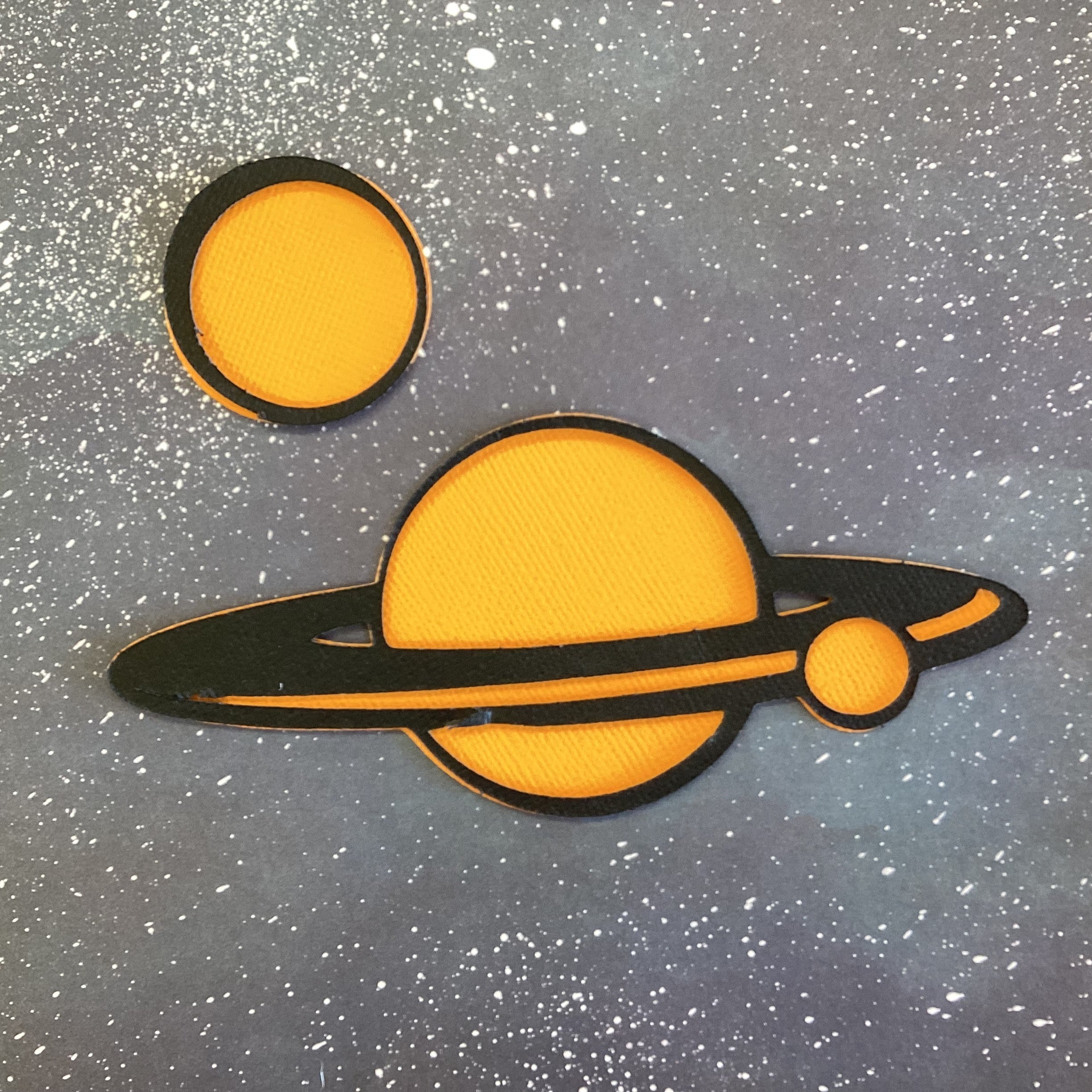 88E51469-BB3A-4162-AE14-BCE42FD49EBA.jpg Space PLANET 2pc 3D Die Cut Scrapbook Embellishment - Image 1